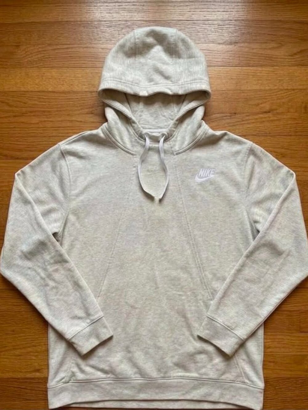 Nike Sportswear Pullover Hoodie Cream Size M #278 - Picture 2 of 3